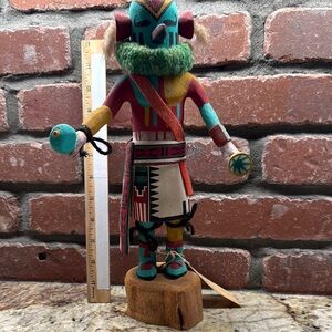 Handcrafted Butterfly Man Multicolor Kachina Doll